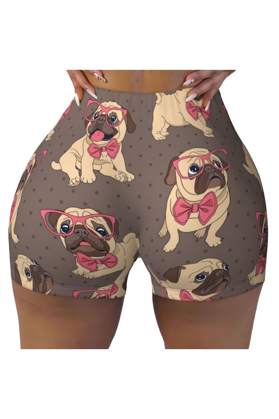 Seamless Workout Shorts Women - Cut Pug Biker Gym Running Yoga Spandex Shorts for Women