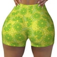 thumbnail image 1 of Seamless Workout Shorts Women - Cute Limes Kelly Green Biker Gym Running Yoga Spandex Shorts for Women, 1 of 7