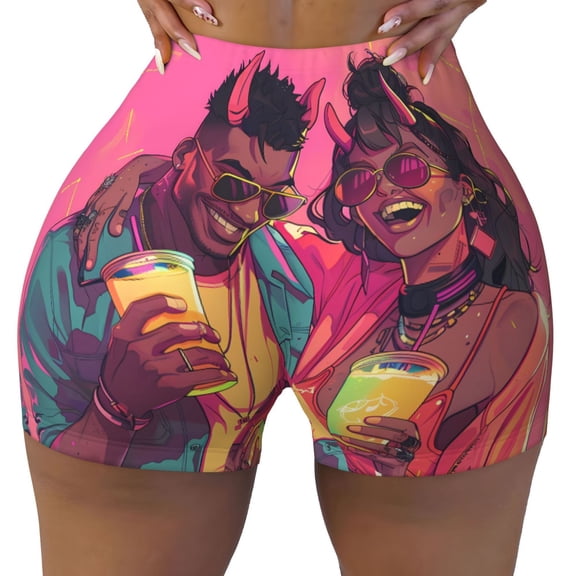 Seamless Workout Shorts Women - Hip Hop People No.109 Biker Gym Running Yoga Spandex Shorts for Women