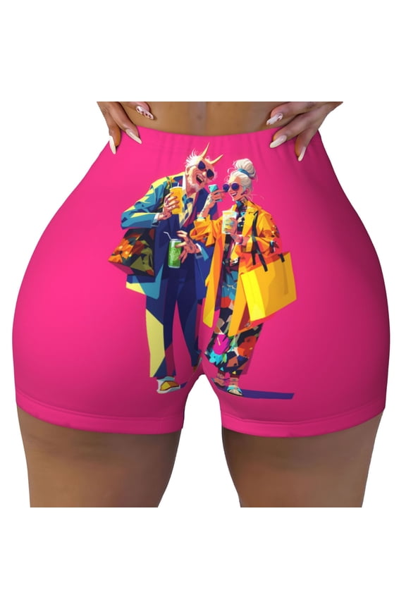 Seamless Workout Shorts Women - Hip Hop People No.126 Biker Gym Running Yoga Spandex Shorts for Women