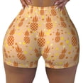thumbnail image 1 of Seamless Workout Shorts Women - Pineapples Biker Running Gym Yoga Spandex Shorts for Women, 1 of 7