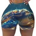 thumbnail image 1 of Seamless Workout Shorts Women - Sunshine Underwater Sand Turtle Biker Gym Running Yoga Spandex Shorts for Women, 1 of 7