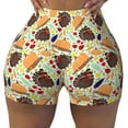 thumbnail image 1 of Seamless Workout Shorts Women - Thanksgiving Biker Gym Running Yoga Spandex Shorts for Women, 1 of 7