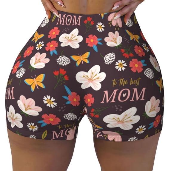 Seamless Workout Shorts Women - To The Best Mom Biker Gym Running Yoga Spandex Shorts for Women
