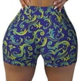 thumbnail image 1 of Seamless Workout Shorts Women - Uncaria flower Biker Gym Running Yoga Spandex Shorts for Women, 1 of 7