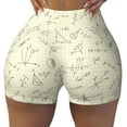 Seamless Workout Shorts Women equation Math formula Biker Running Gym