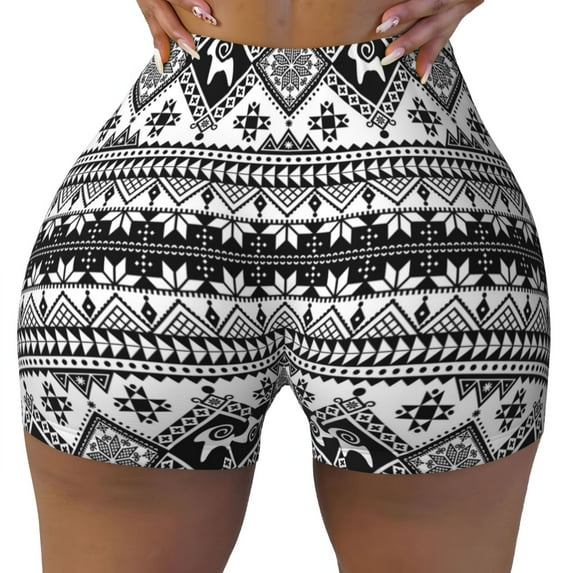 Seamless Workout Shorts Women - goats Easter eggs Ukraine stars Biker Gym Running Yoga Spandex Shorts for Women