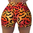 thumbnail image 1 of Seamless Workout Shorts Women - Flying Black Bat Biker Gym Running Yoga Spandex Shorts for Women, 1 of 7