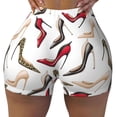 thumbnail image 1 of Seamless Workout Shorts Women - high-heeled shoes cute print Biker Gym Running Yoga Spandex Shorts for Women, 1 of 7