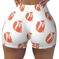 thumbnail image 1 of Seamless Workout Shorts Women - orange fox Biker Gym Running Yoga Spandex Shorts for Women, 1 of 7