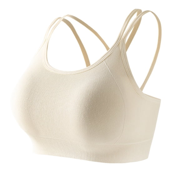 Seamless Yoga Bra Women Solid Color Halter Back Shaping Wireless Sports Bra with Pads
