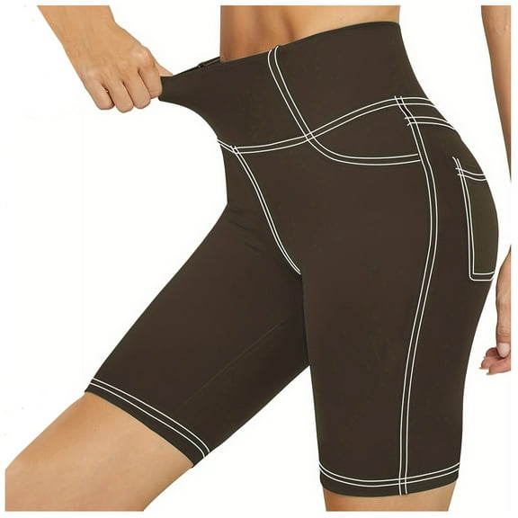 Seamless Yoga Shorts for Women High Waisted Stretch Fitness Biker Shorts Running Cycling Workout Athletic Yoga Shorts