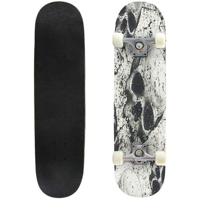 Seamless pattern with skulls in grunge style vector Outdoor