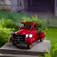 thumbnail image 1 of Seamow 20cm x 20xm x 12cm Pickup Truck-Shaped Red Metallic Plant Planters with Drainage Holes, 1 of 8