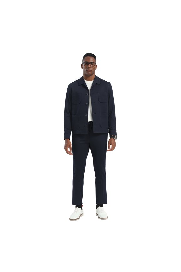 Men's Slim Fit 2-Piece Casual Suit Set – Spread Point Collar – Dress Casual