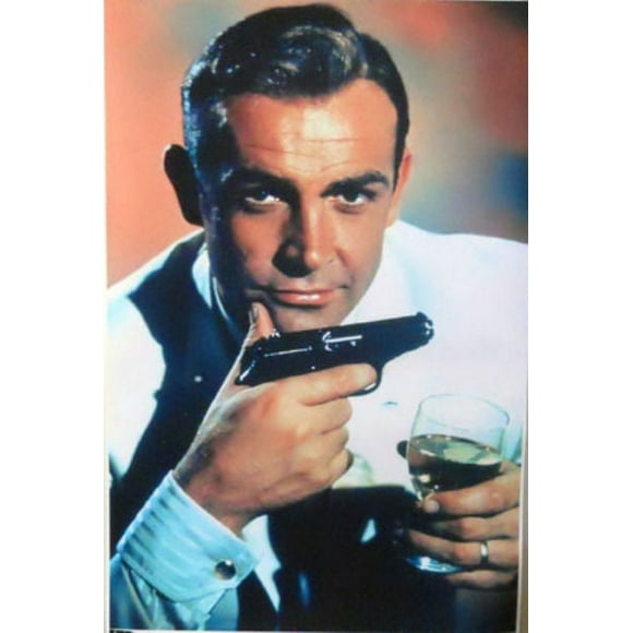Sean Connery As James Bond 007 Rare Poster Metal Sign Print 8x12 Square Adults Best Posters