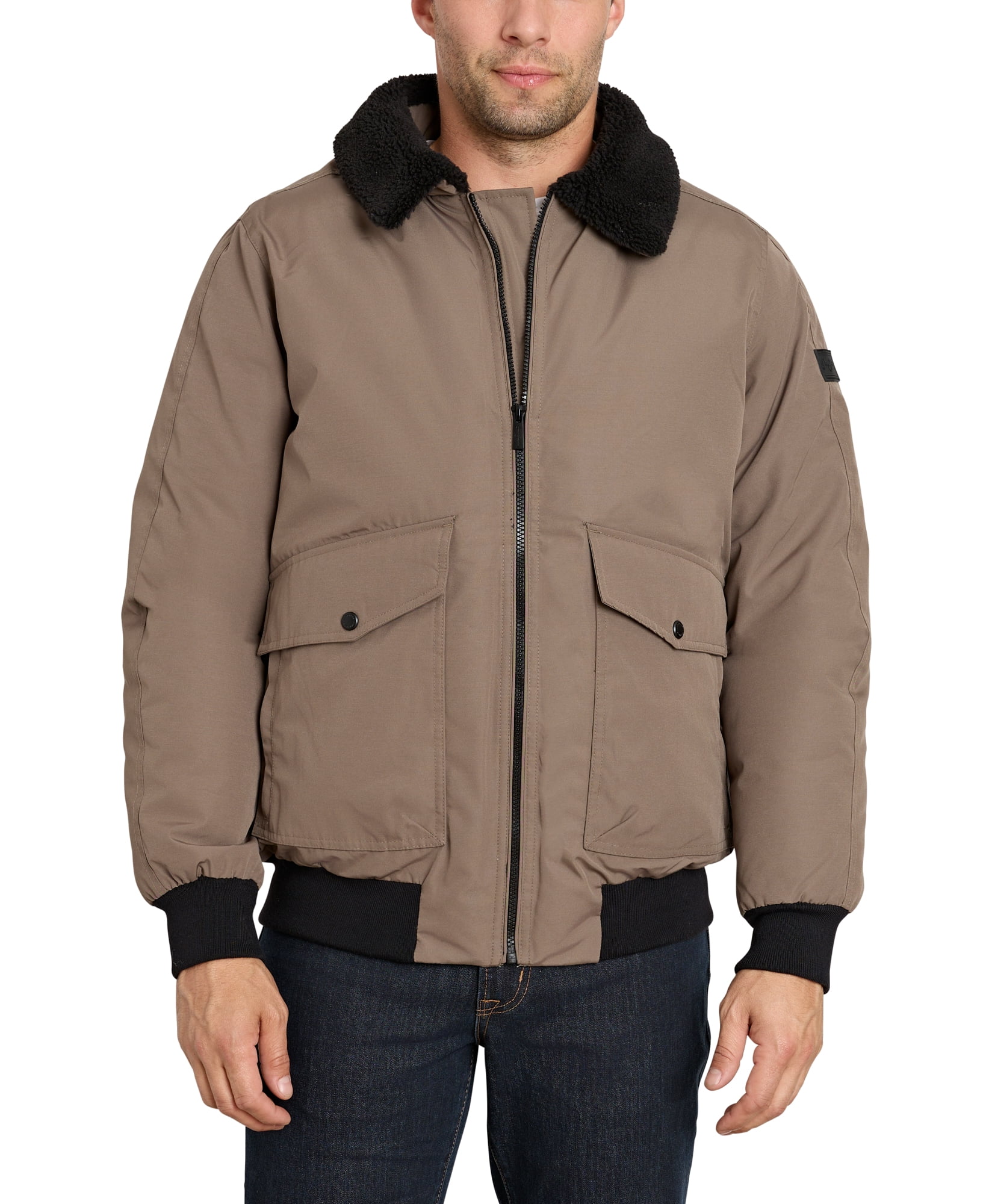 Sean John Men s Faux Sherpa Collar Bomber Jacket Sizes S 2XL