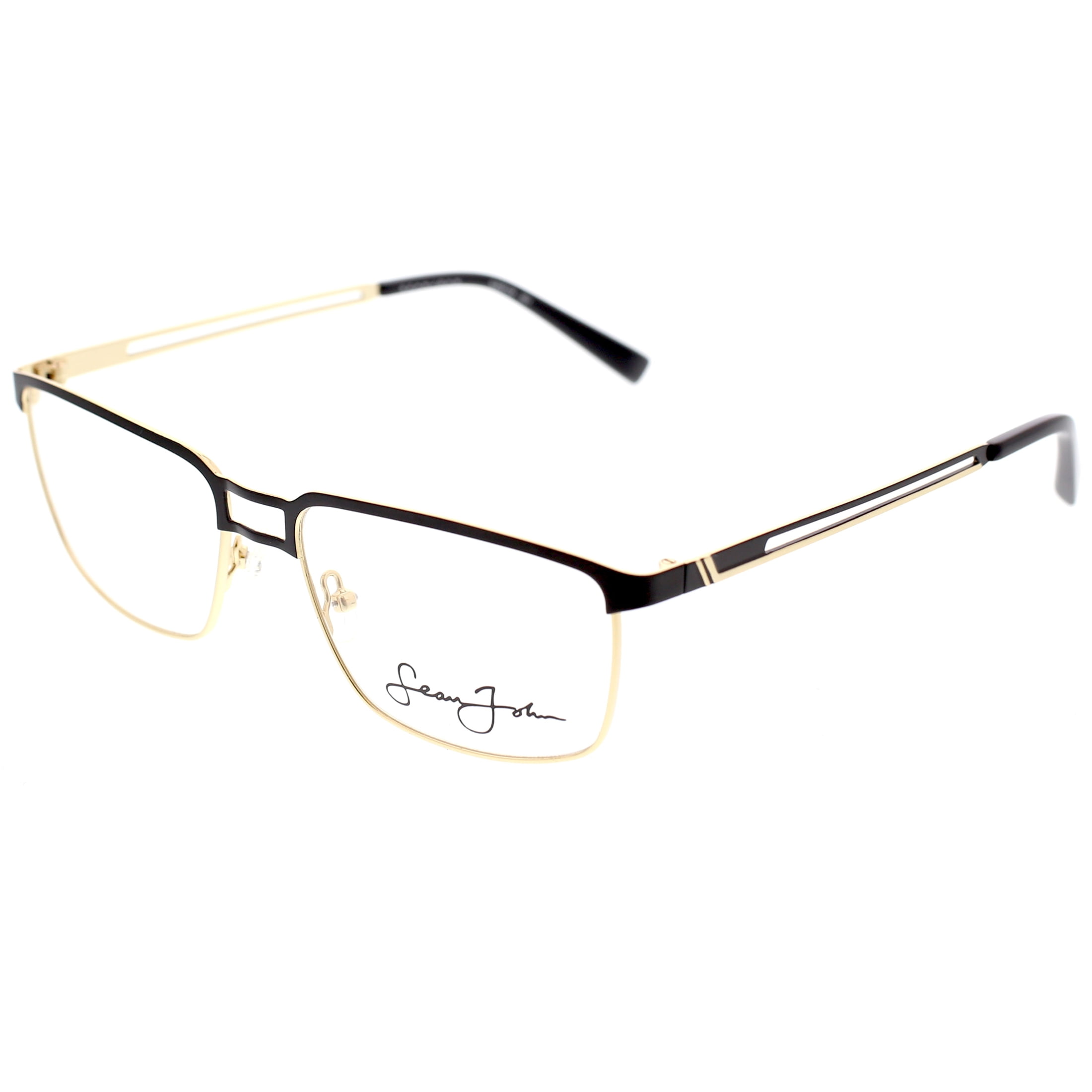 Sean John Men's Prescription Eyeglasses, SJO5134, Black/Gold, 56-17-150 ...
