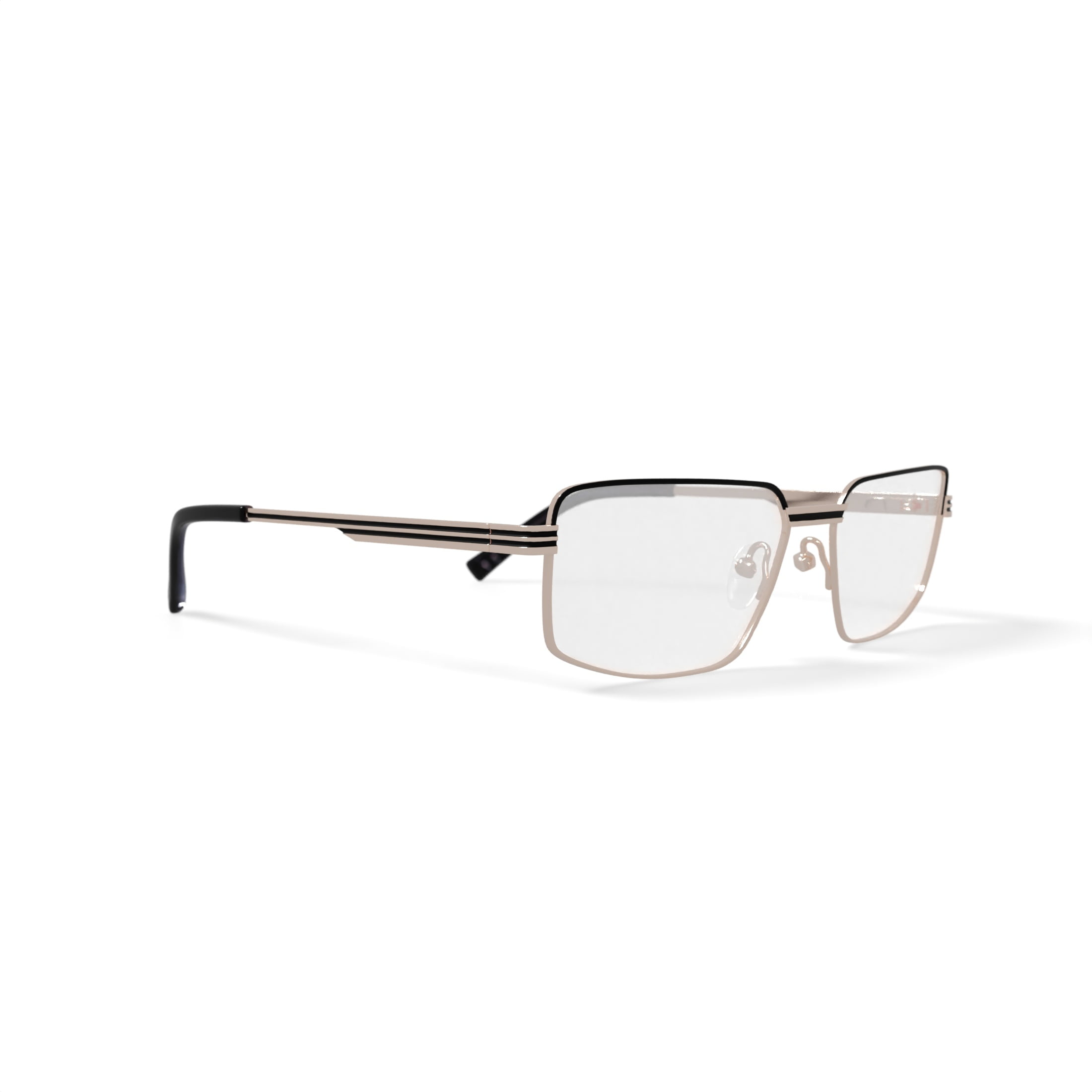 Sean John Men's Rectangular Eyeglasses, SJO5157, Black/Gold, 58-16