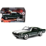 Seans Ford Mustang Dark Green with White Stripes "Fast & Furious" Movie 1 32 Diecast Model Car by Jada