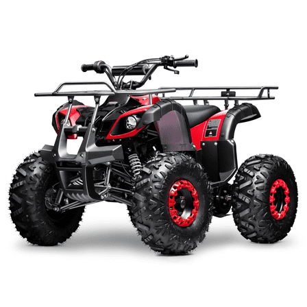 Seangles, 125cc ATV Four Wheeler Gas Powered 4 Wheeler Quad - Tested and Fully Assembled (Red)