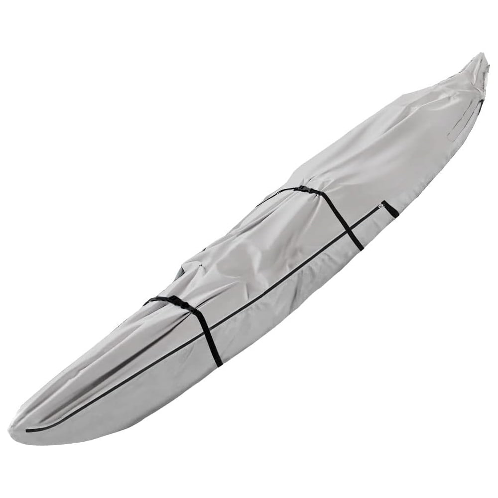 Seapisode 12ft Kayak Cover, 600D Tear Resistant Trailerable Kayak Covers for Outdoor Storage,(Grey)