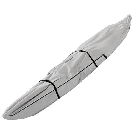 Seapisode 12ft Kayak Cover, 600D Tear Resistant Trailerable Kayak Covers for Outdoor Storage,(Grey)