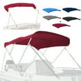 thumbnail image 1 of Seapisode 4 Bow Marine Grade Fade and Crack Resistant Bimini Top Replacement Cover, Heavy-Duty Waterproof and UV-Proof Boat Canopy, Easy Install Zipper Sleeves Boat Awning/Without Frame,Burgundy, 1 of 7