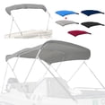 thumbnail image 1 of Seapisode 4 Bow Marine Grade Fade and Crack Resistant Bimini Top Replacement Cover，Heavy-Duty Waterproof and UV-Proof Sun Shade Boat Canopy，Easy Install Zipper Sleeves Boat Awning/Without Frame,Grey, 1 of 8