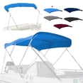 thumbnail image 1 of Seapisode 4 Bow Marine Grade Fade and Crack Resistant Bimini Top Replacement Cover，Heavy-Duty Waterproof and UV-Proof Sun Shade Boat Canopy，Easy Install Zipper Sleeves Boat Awning/Without Frame,Blue, 1 of 7