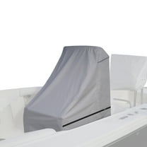 Seapisode 600D Fade and Tear Resistant Boat Center Console Cover,Heavy-Duty Waterproof and UV Protection Trailerable Boat Console Cover with Windproof Strap, Grey (Large Size up to 30" L 40" W 44" H)