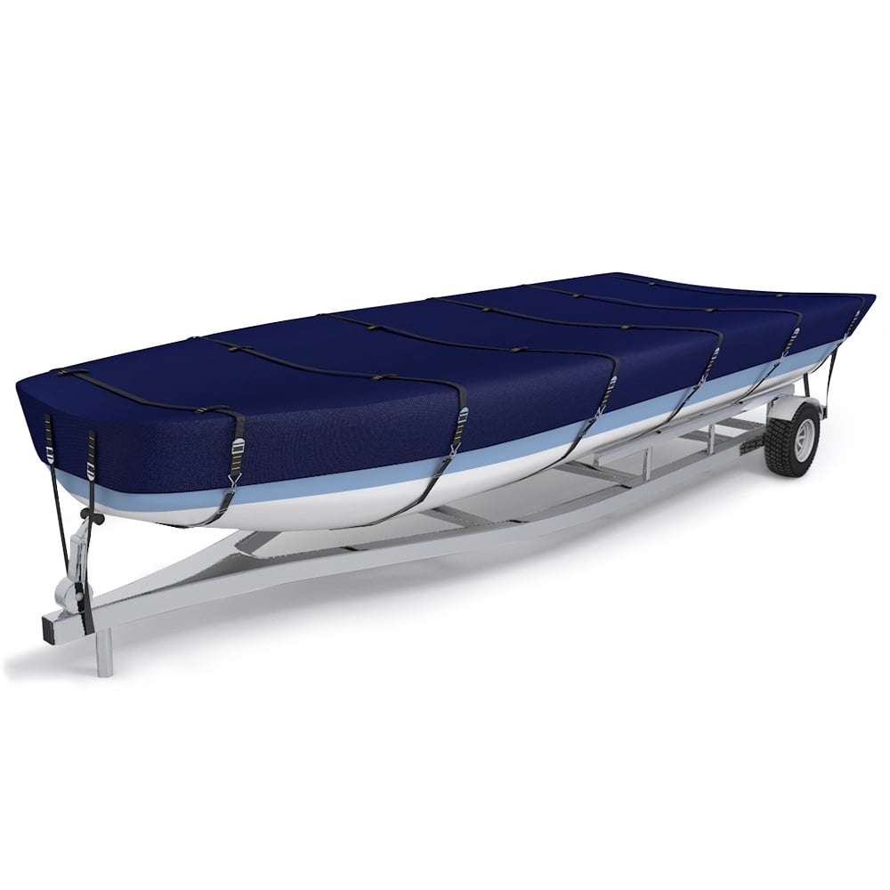 GEARFLAG Jon Boat Cover 600D Marine Grade for 12 - 14ft, Anti-UV,  Trailable, Waterproof (12'-14' Long, 600D, Beam Width to 70) 