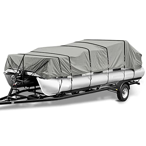 Seapisode 900D Marine Grade Fade and Tear Resistant Trailerable Pontoon Boat Cover, Heavy-Duty Pontoon Covers