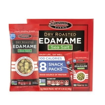 Seapoint Farms 100 Calorie Snack Packs, Sea Salt Dry Roasted Edamame, 8 Ct, (0.79 oz. Bags)