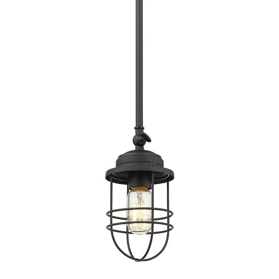 Golden Lighting Seaport 1-light Pendant in Matte Black