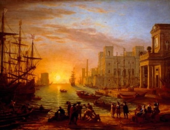 Seaport at Sunset Claude Lorrain (1600-1682 French) Canvas Art - Claude Lorrain (24 x 36)