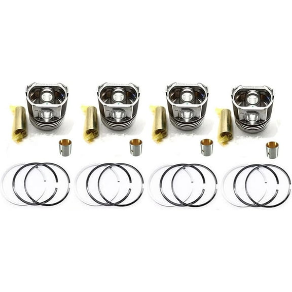 Seapple 4 Sets New Piston Kit + Ring Compatible with Yanmar 4TNV86 Engine Excavator Loader Replacement