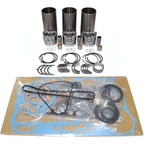 Seapple D950 Overhaul Rebuild Kit Fits for Kubota D950 D950BH D950B Engine Excavator KH41 KH61 Tractor B7200D B7200E B8200HST-E Bobcat Engine 543 533 543B 553B Loader Without valve kit
