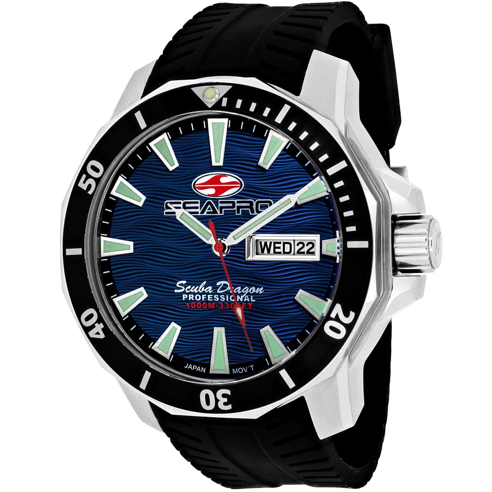 SEAPRO Men's Diver Limited Edition 1000 Meters Blue Dial Watch - SP8316