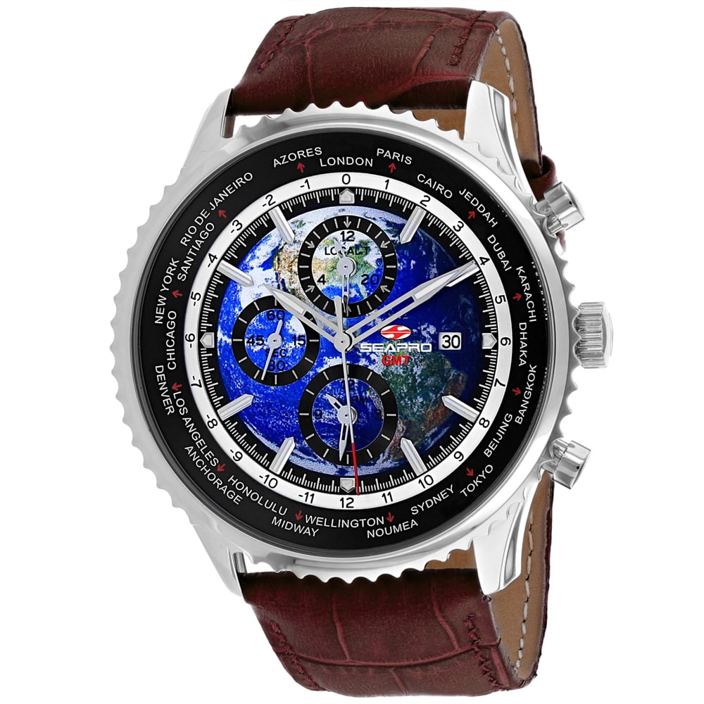 Seapro Men's Meridian World Timer GMT Blue Dial Watch - SP7131 ...