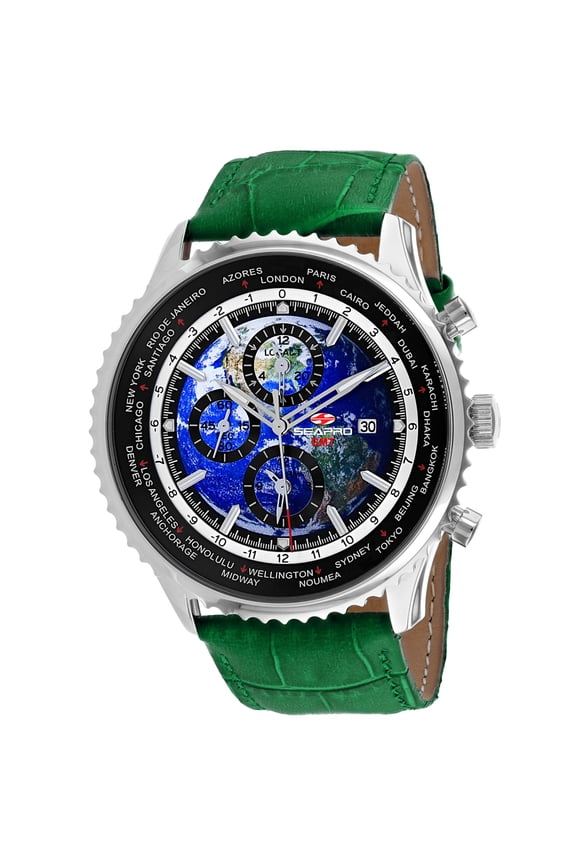 Men's Meridian World Timer GMT Blue Dial Watch - SP7133