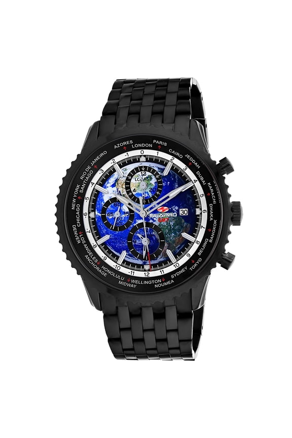 Men's Meridian World Timer GMT Blue Dial Watch - SP7322