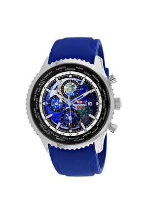 Men's Meridian World Timer GMT Blue Dial Watch - SP7521