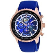 Seapro Mens Meridian World Timer GMT Blue Dial Watch - SP7522