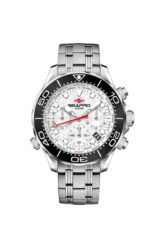 Men's Mondial Timer White Dial Watch - SP0151