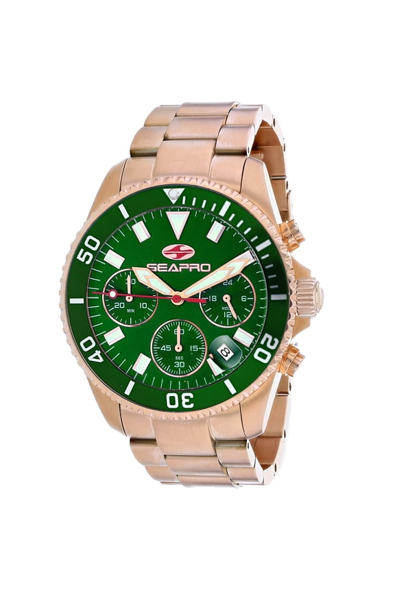Men's Scuba 200 Chrono Green Dial Watch - SP4356
