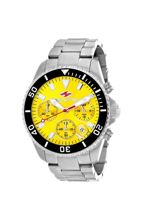 Men's Scuba 200 Chrono Yellow Dial Watch - SP4354