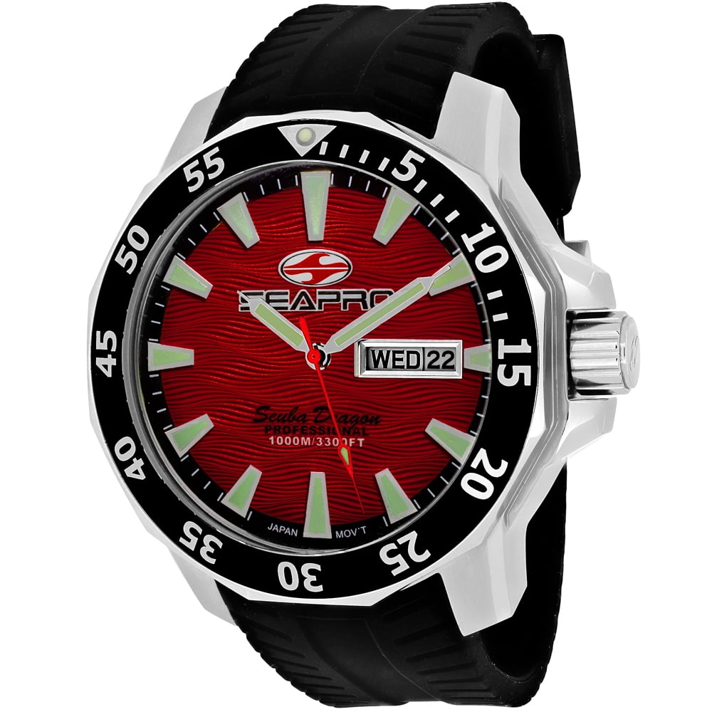 Seapro Men's Scuba Dragon Diver Limited Edition 1000 Meters Watch Quartz Mineral