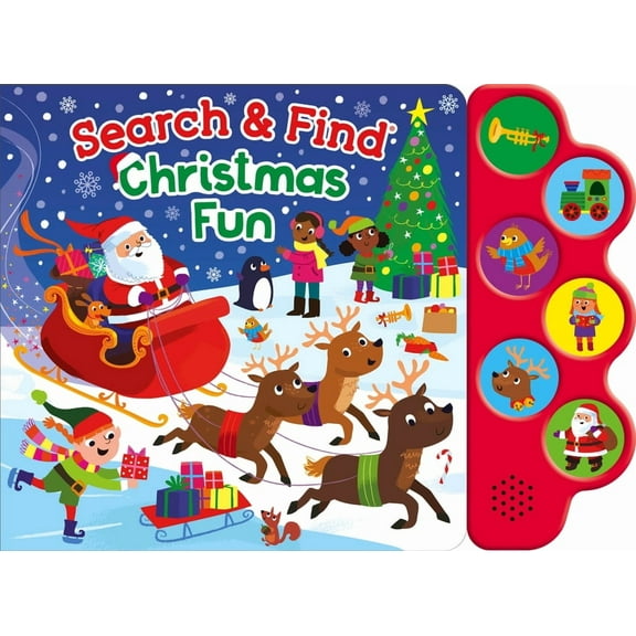 Pre-Owned Search & Find Christmas Fun (6-Button Sound Book), (Board Book)