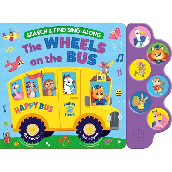 Search & Find: Wheels on the Bus (6-Button Sound Book), (Board Book)
